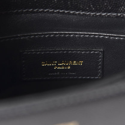 Saint Laurent Grain de Poudre Mini Classic Monogram Cassandra Top Handle Black 7 of 9