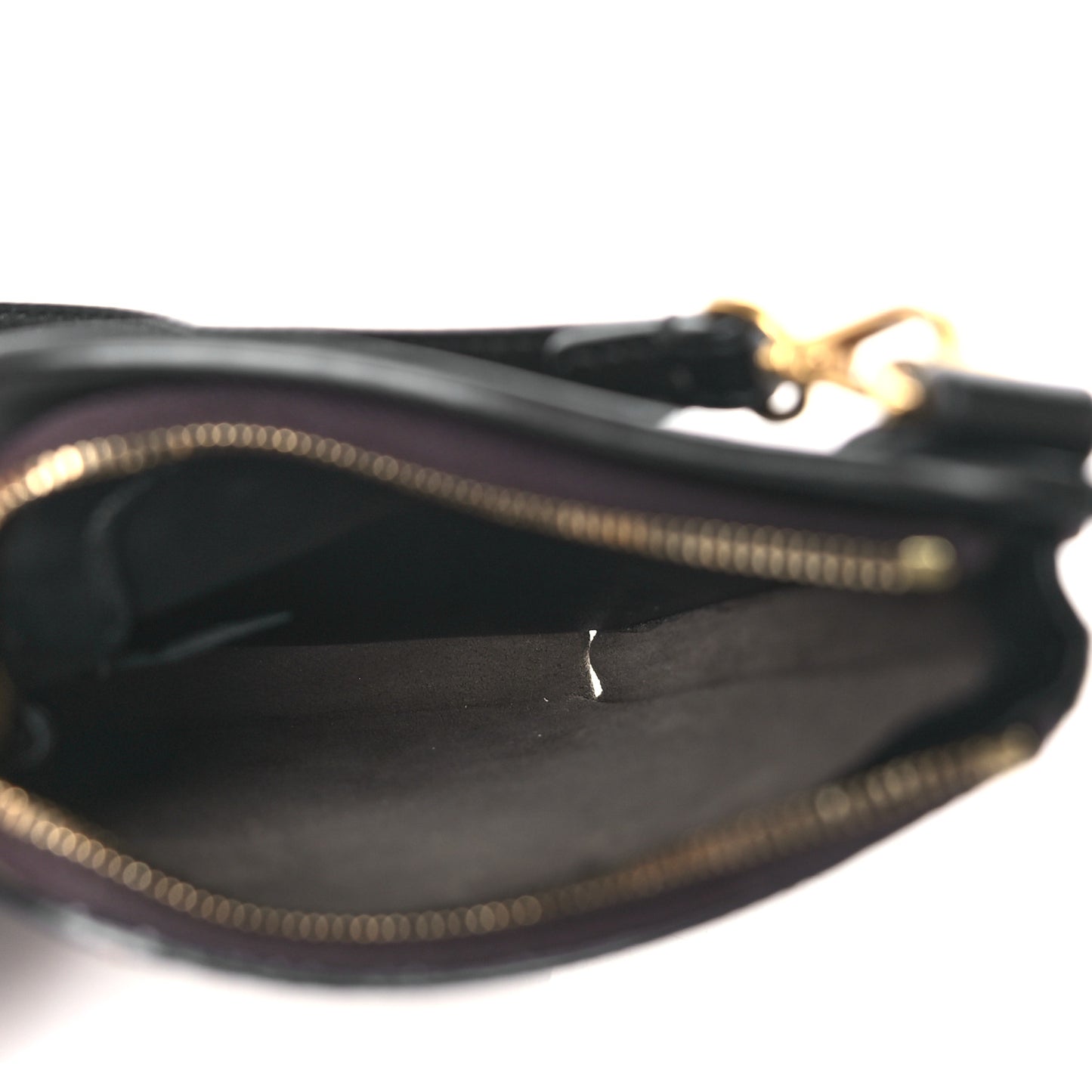 Vitello Grace Glazed Fabric FF 1974 3 Pocket Mini Crossbody Bag Black Mogano Panna