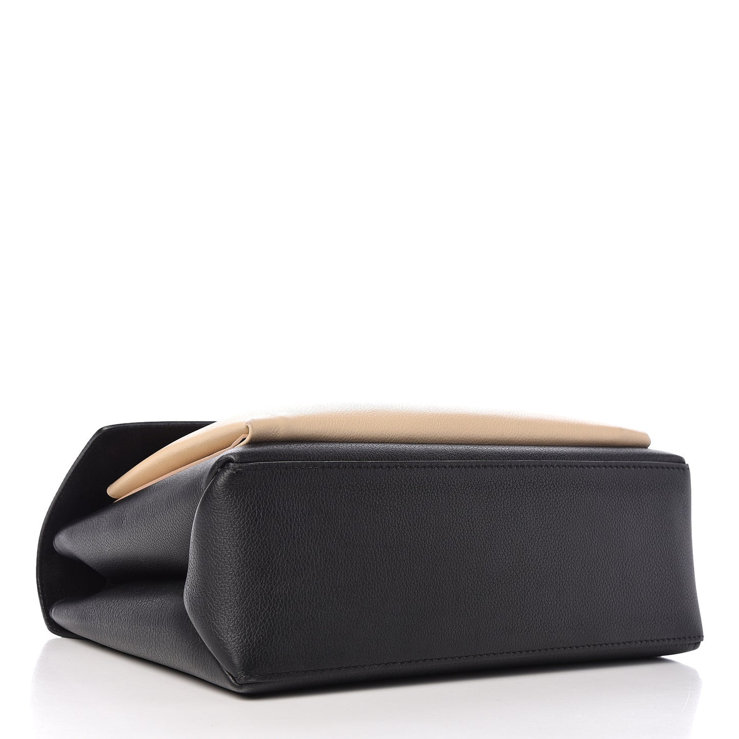 Soft Calfskin My Lockme Top Handle Vanille Black