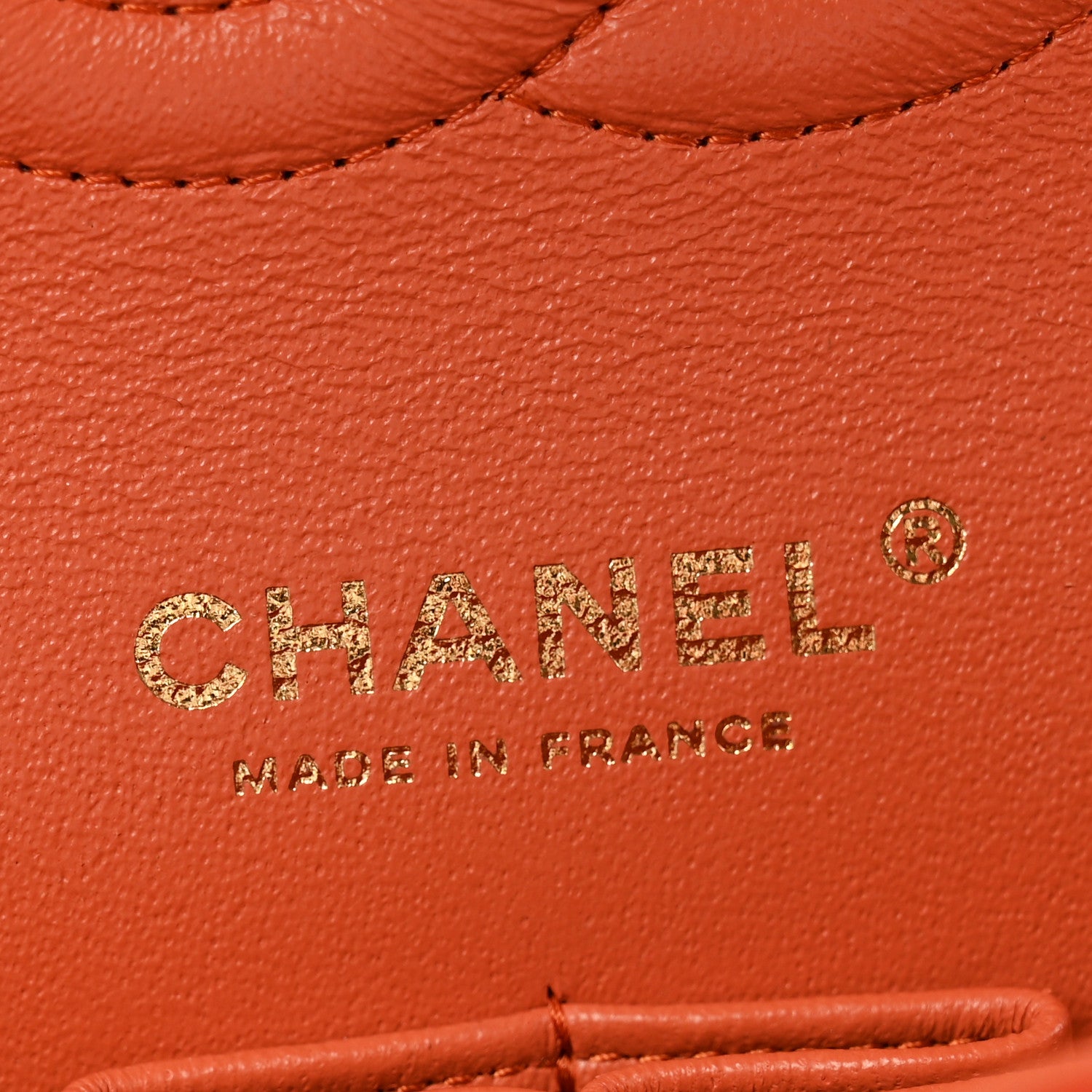 Chanel Lambskin Quilted Medium Double Flap Orange 6 of 11