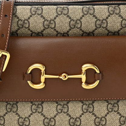 Gucci GG Supreme Monogram Small Horsebit 1955 Shoulder Bag Beige Brown Sugar 8 of 12