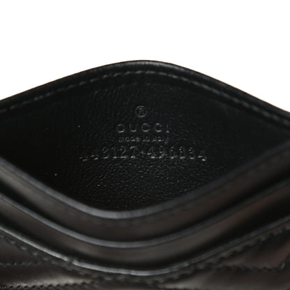 Gucci Calfskin Matelasse GG Marmont Card Holder Black 6 of 8