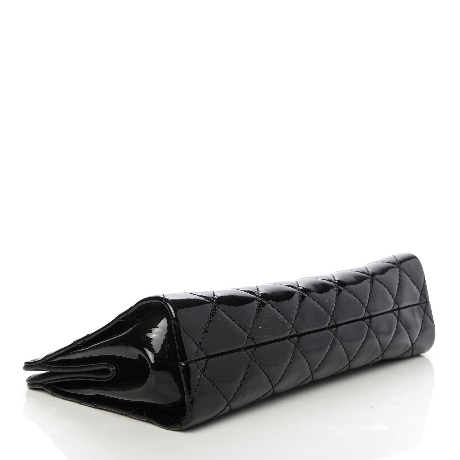 Chanel Patent CC Quilted Timeless Clutch Black 4 of 9