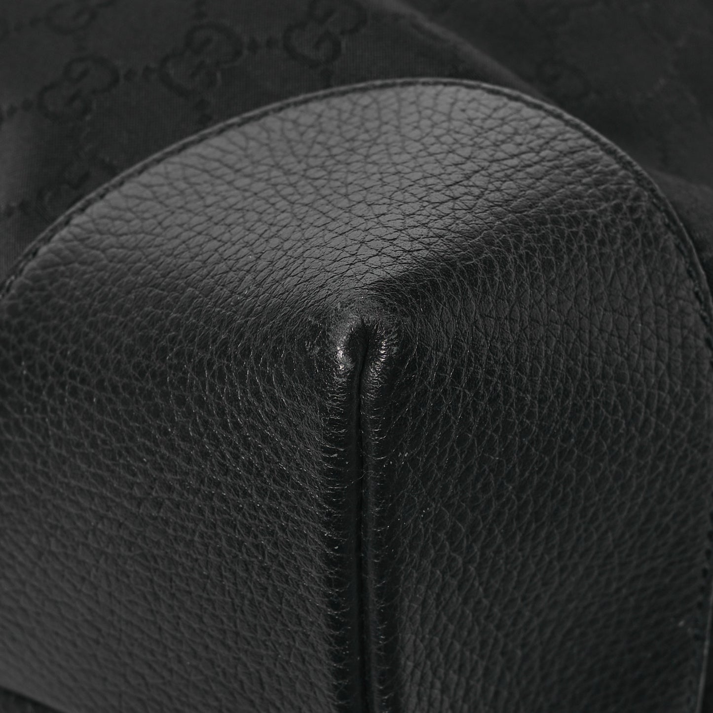 Nylon Monogram Medium Handle Vertical Tote Black