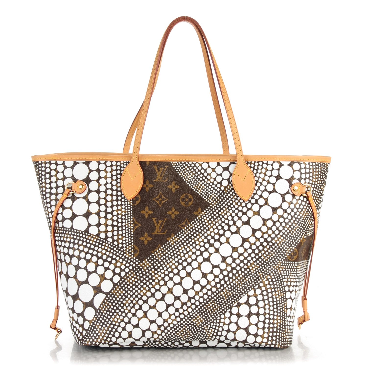 Louis Vuitton Monogram Kusama Waves Neverfull MM White 1 of 7