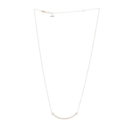 Tiffany 18K Yellow Gold Small T Smile Pendant Necklace 4 of 7