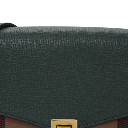 Burberry Derby Calfskin House Check Small Macken Crossbody Bag Dark Bottle Green 8 of 10
