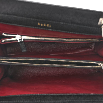 Gucci Grainy Calfskin Small Zumi Top Handle Bag Black 5 of 10