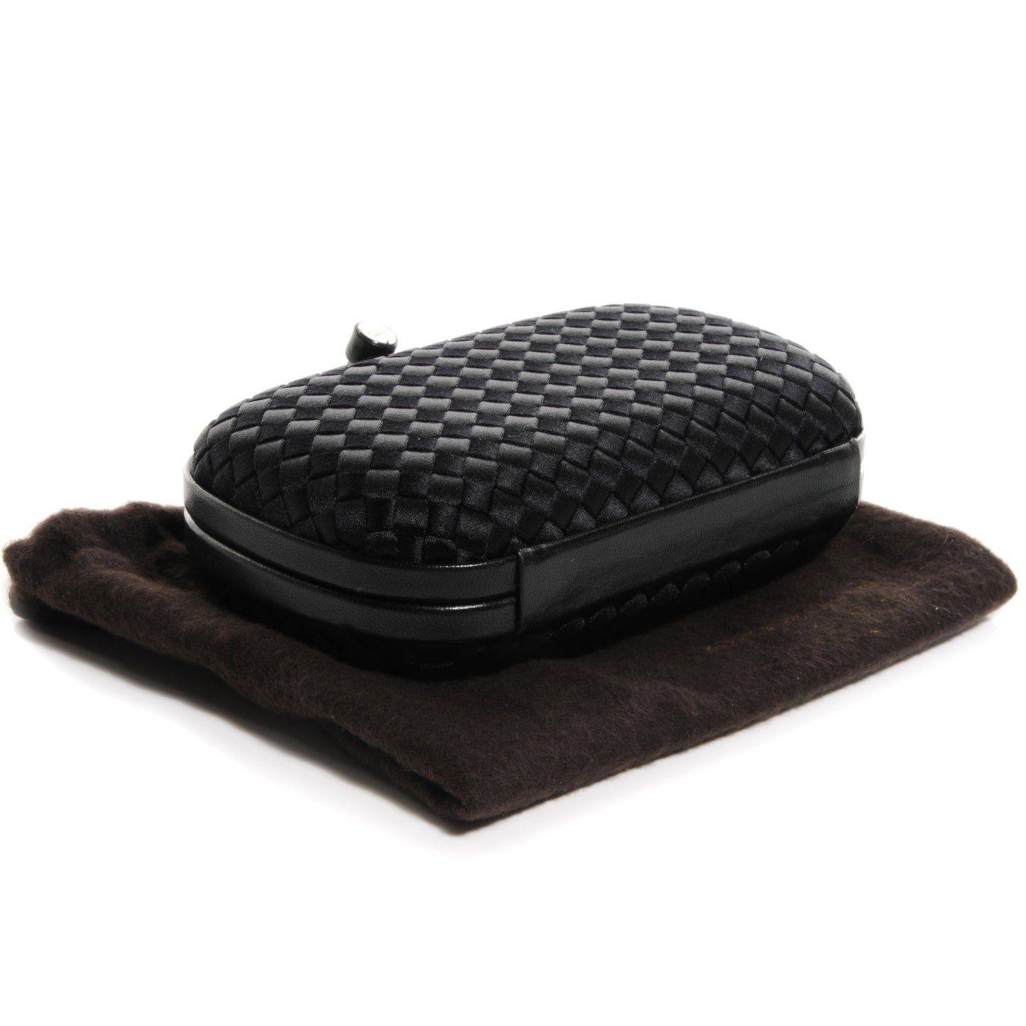 Satin Knot Clutch Nero Black