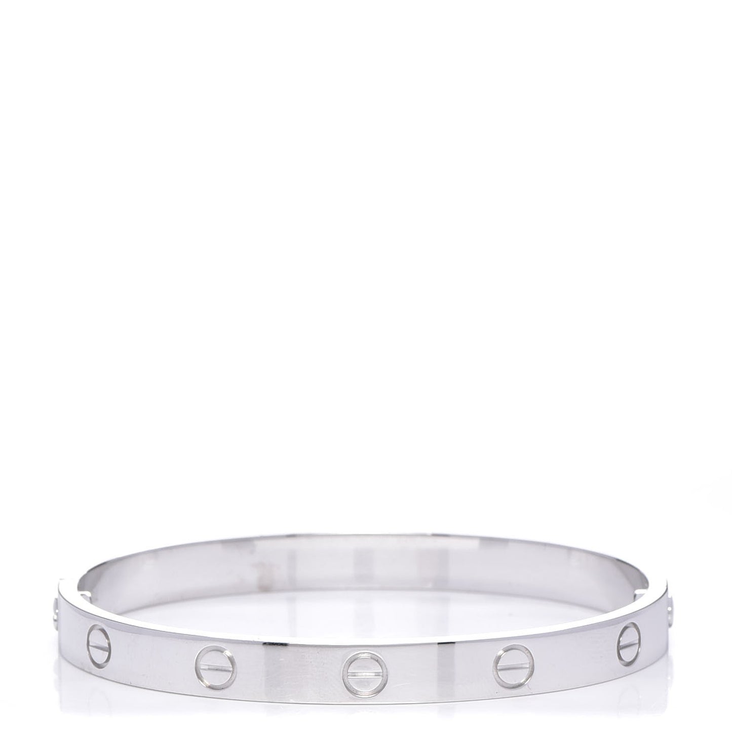 18K White Gold LOVE Bracelet 17