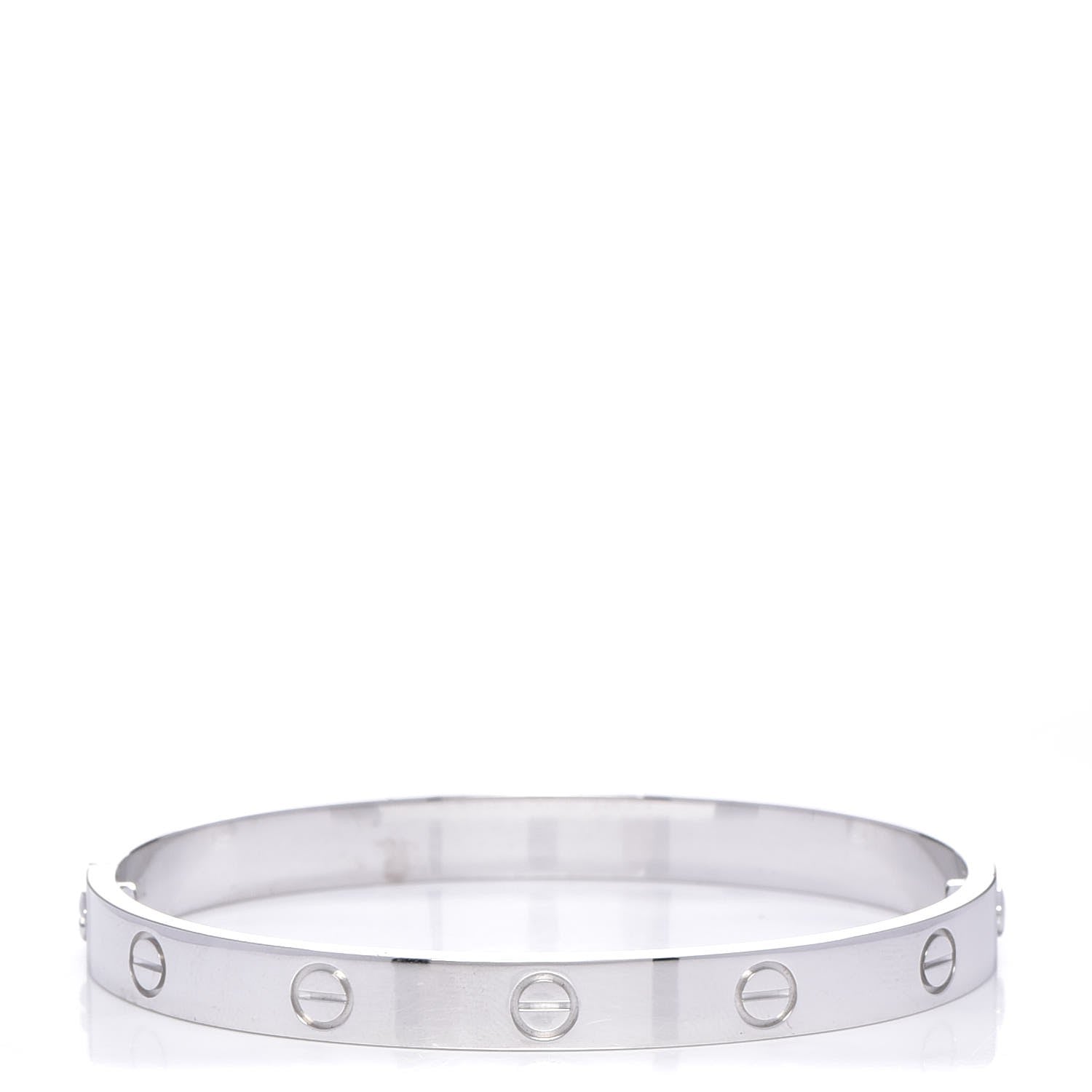 Cartier 18K White Gold LOVE Bracelet 17 1 of 5