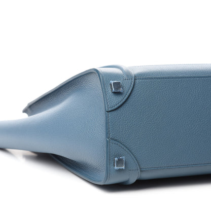 Celine Drummed Calfskin Micro Luggage Slate 6 of 9