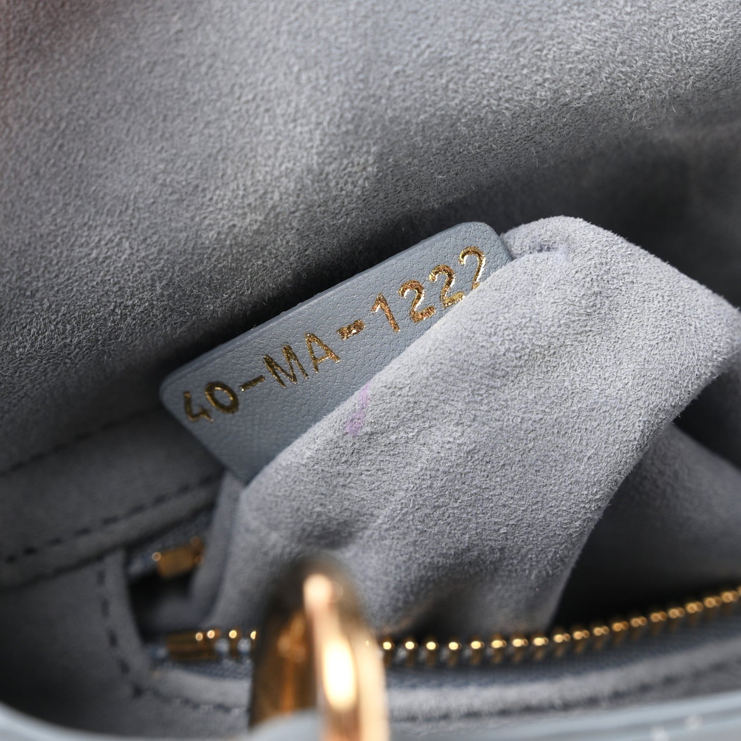 Lambskin Cannage Mini Lady Dior Cloud Blue
