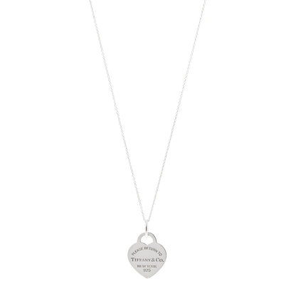 Tiffany Sterling Silver Medium Return to Tiffany Heart Pendant Necklace 1 of 7