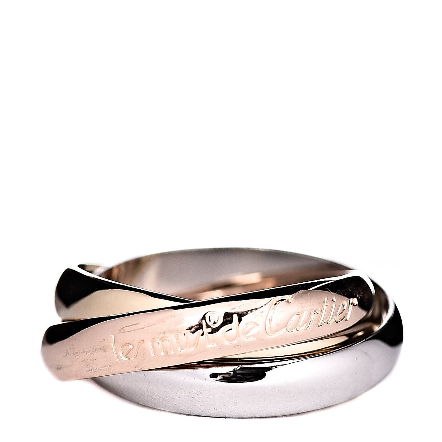 18K Pink Yellow White Gold Classic Les Must De Trinity Ring 52 6