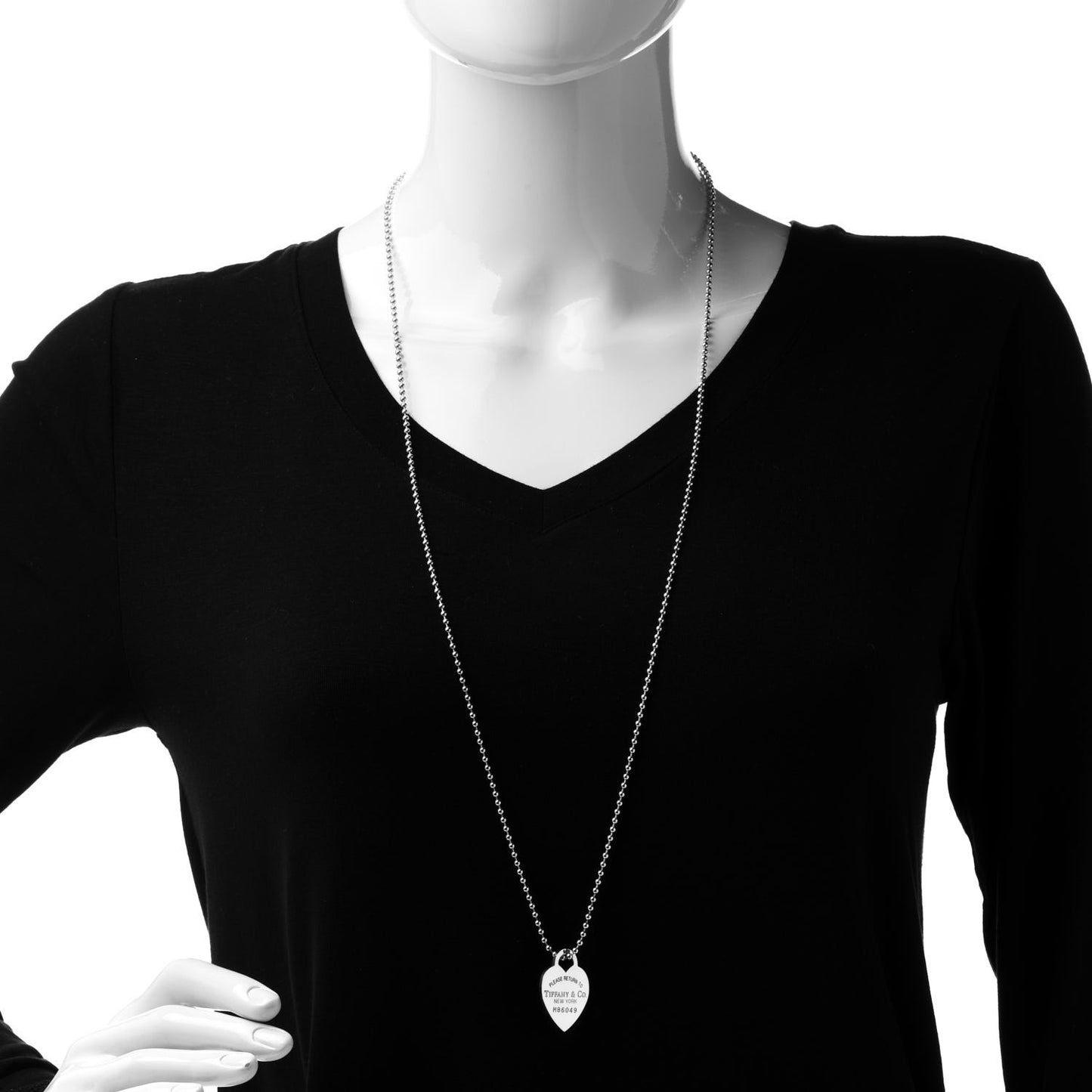 Sterling Silver Long Return to Tiffany Heart Pendant Necklace