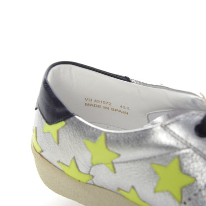 Saint Laurent Metallic Calfskin Star Court Sneakers 43.5 Silver Green 8 of 9