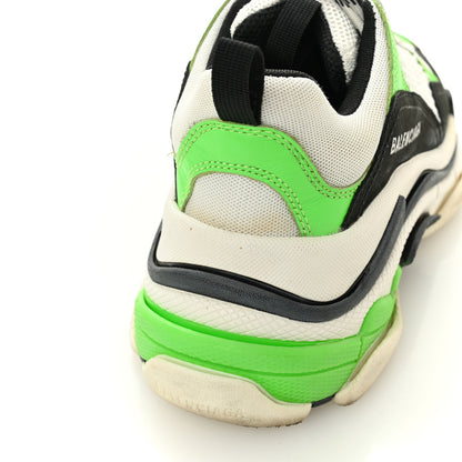 Balenciaga Fabric Mesh Womens Triple S Sneakers 37 White Green Fluo Black 12 of 12