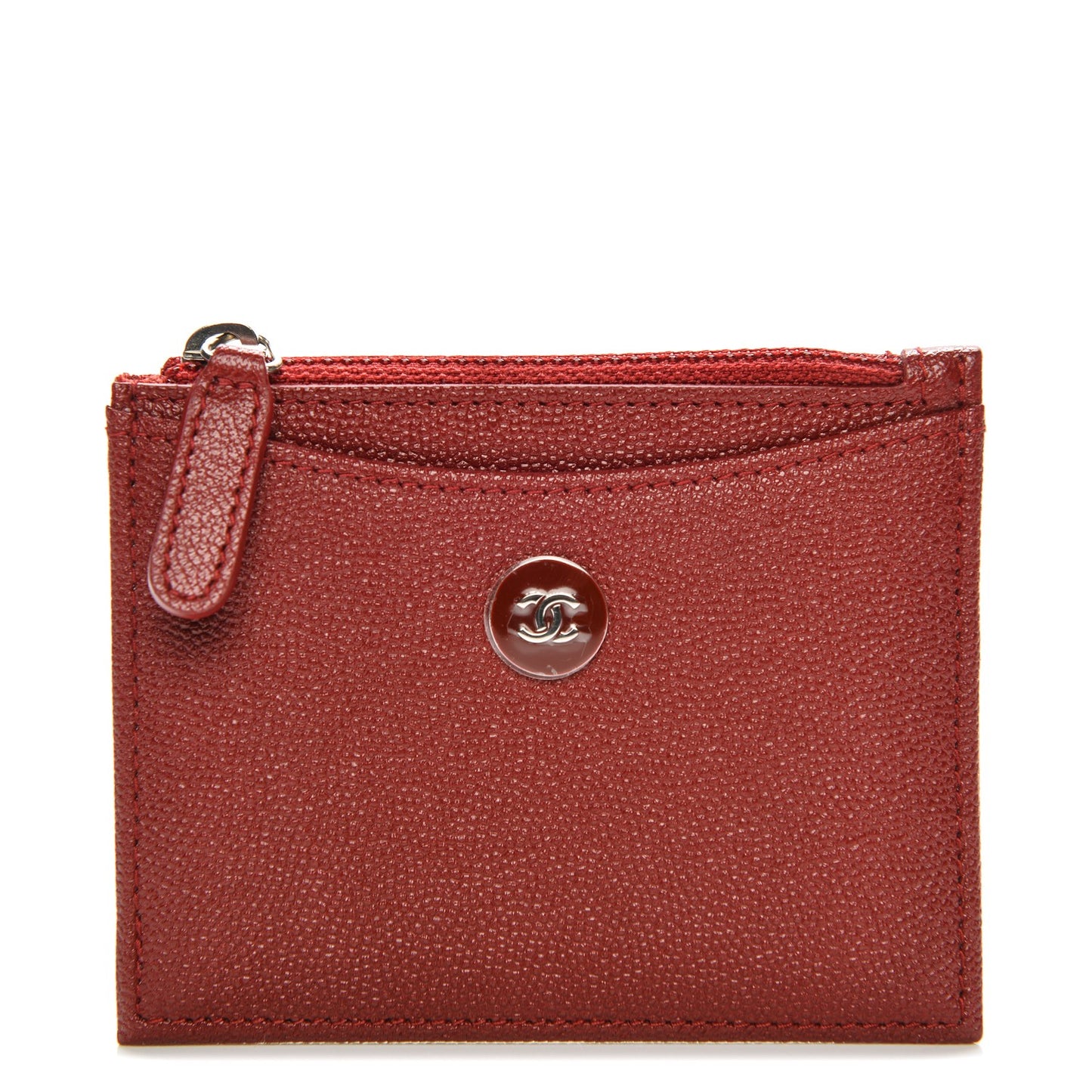 Caviar CC Zip Card Holder Red