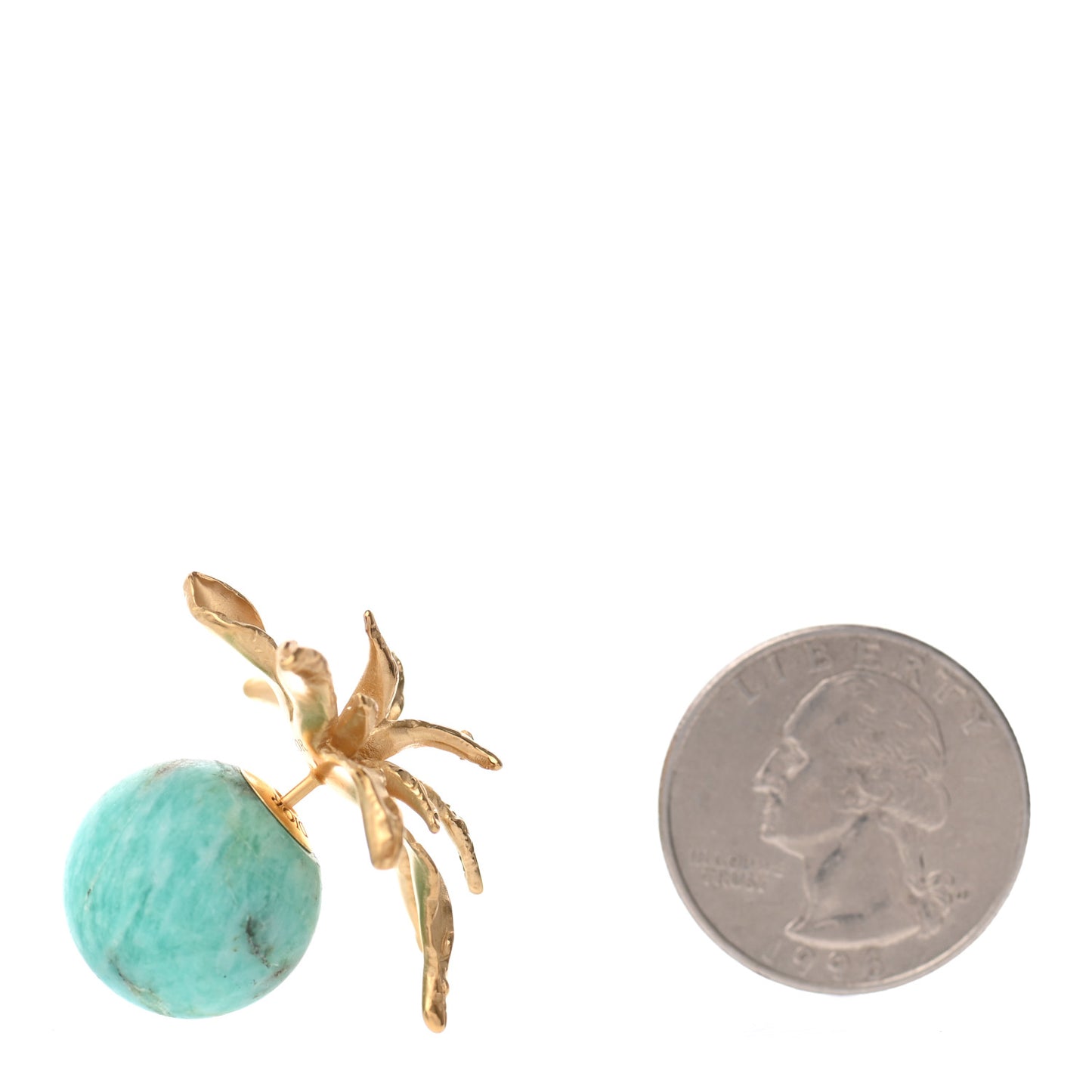 Pearl Tribal Flower Earring Turquoise