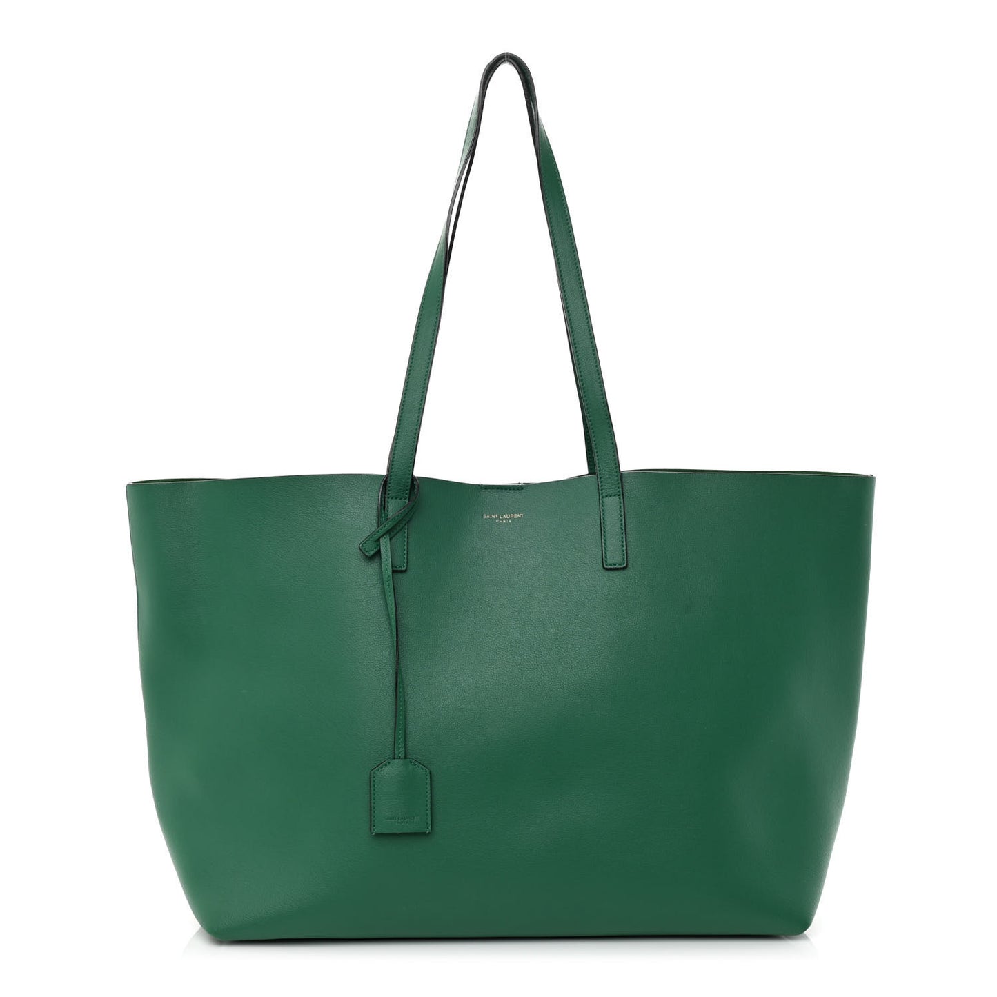Calfskin Large Shopping Tote Emerald Green