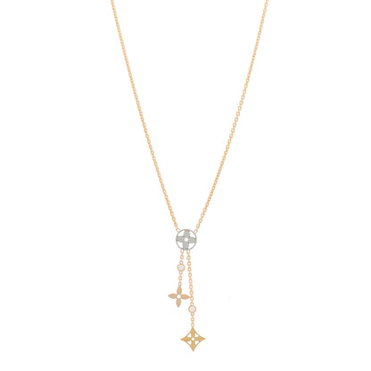 Louis Vuitton 18K Yellow White Rose Gold Diamond Idylle Blossom Y Pendant Necklace 1 of 6