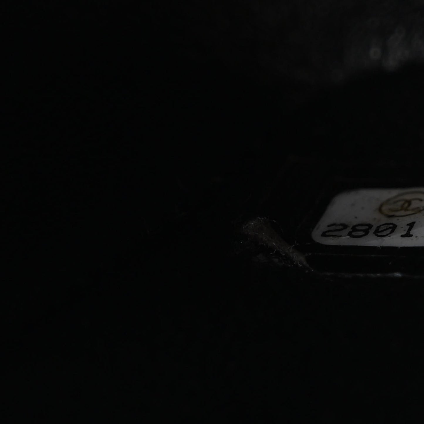 Lambskin Chevron Quilted Mini Rectangular Flap Black