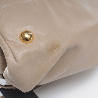 Valentino Garavani Calfskin Vanite Studded Dome Taupe 5 of 9
