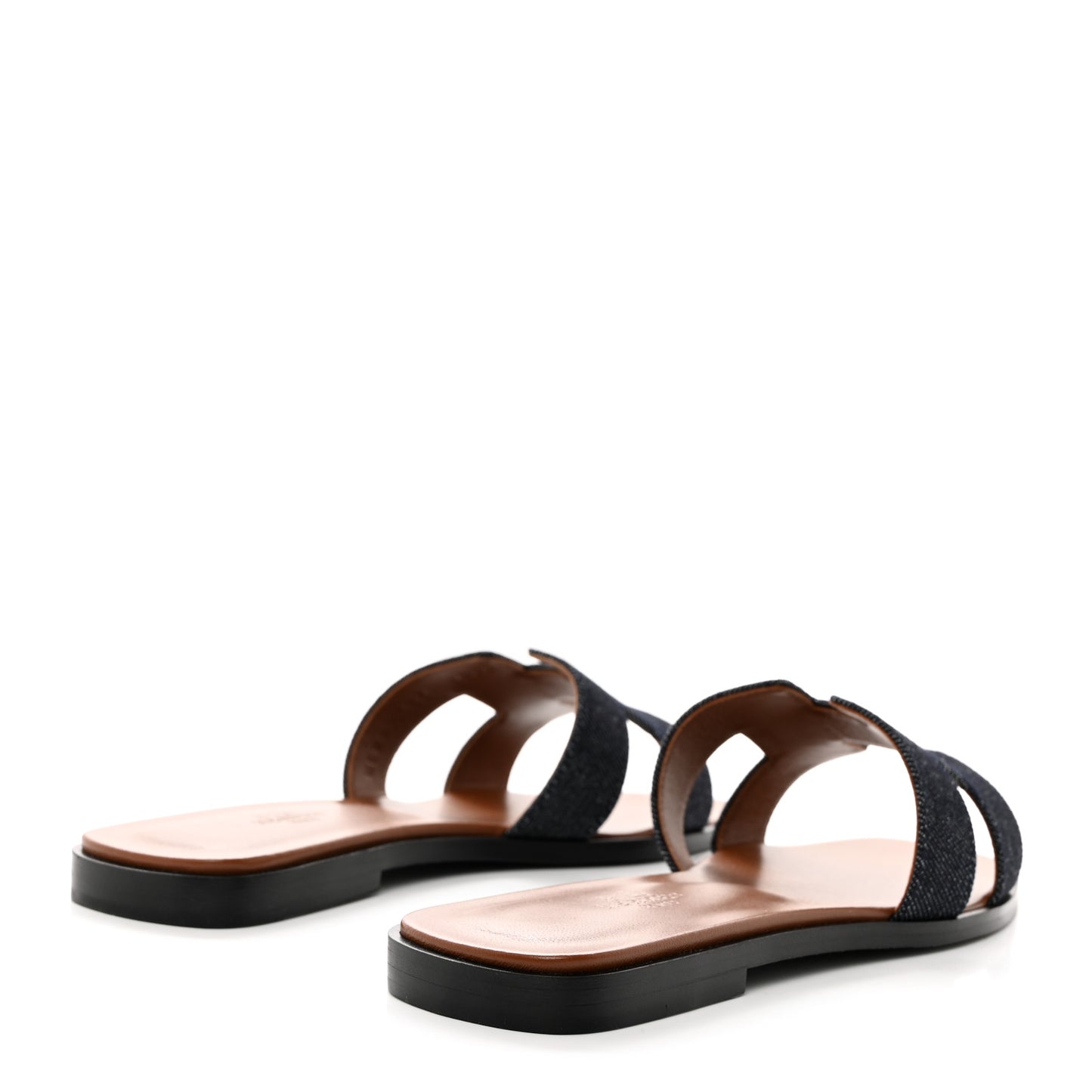 Denim Canvas Oran Sandals 38 Bleu Brut