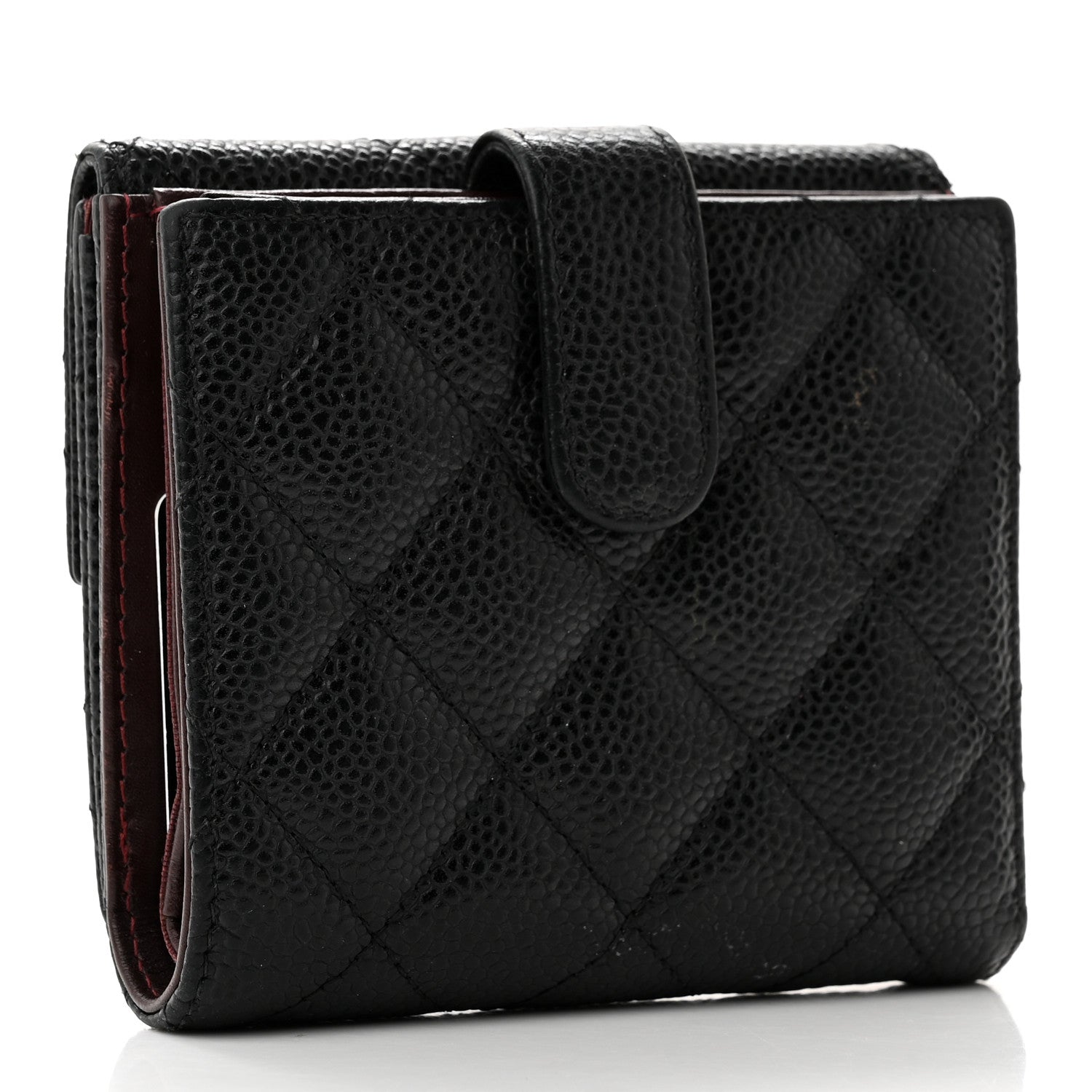 Chanel Caviar Quilted Compact French Flap Wallet Black 3 of 15