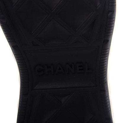 Chanel Velvet Calfskin Mixed Fibers CC Sneakers 37 Ivory Black 9 of 11