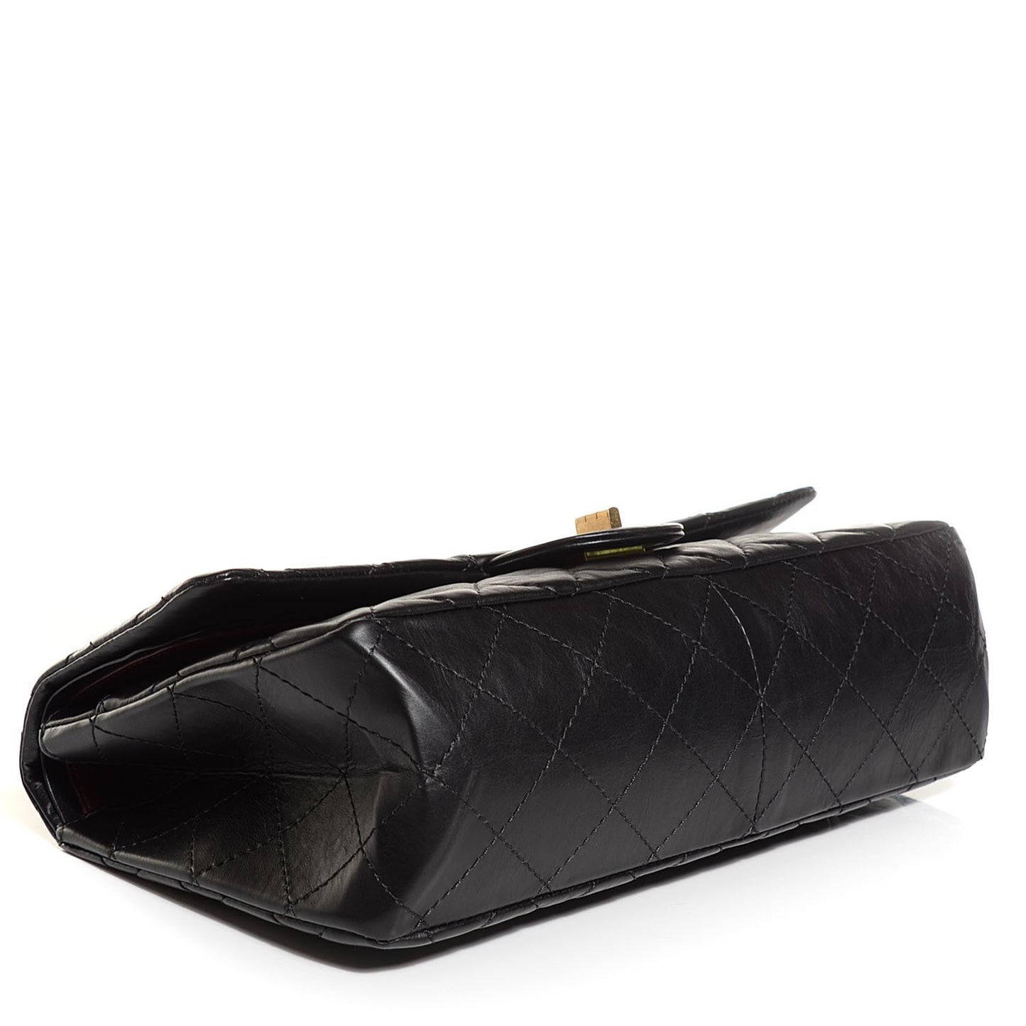 Aged Calfskin Quilted 2.55 Reissue 227 Flap Black