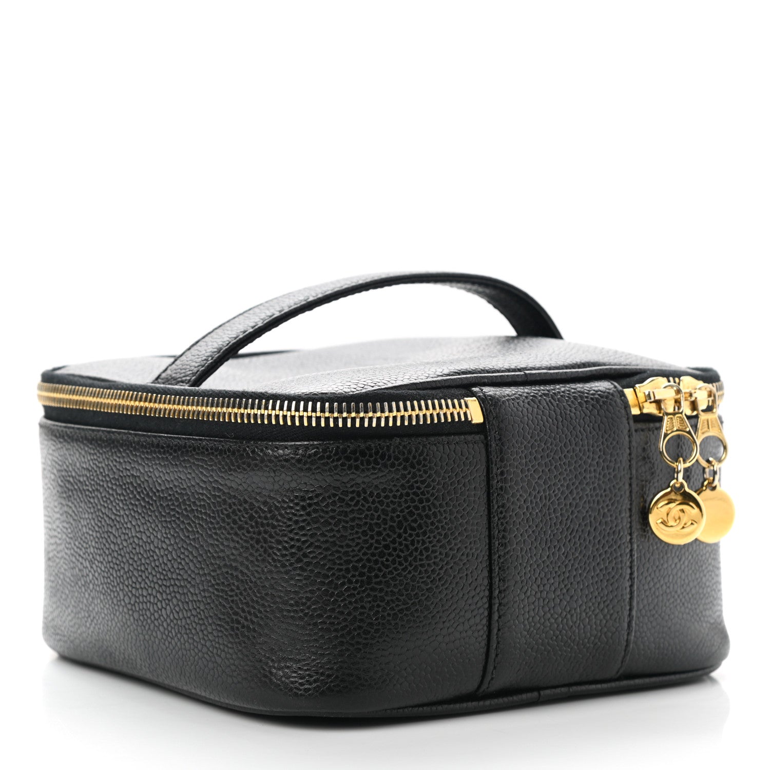Chanel Caviar CC Vanity Cosmetic Case Black 4 of 10