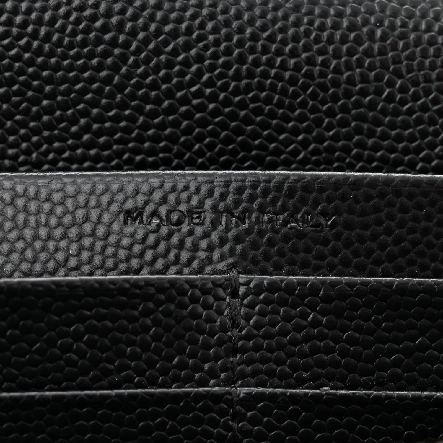 Saint Laurent Grain De Poudre Matelasse Chevron Monogram Monochrome Chain Wallet Black 8 of 12