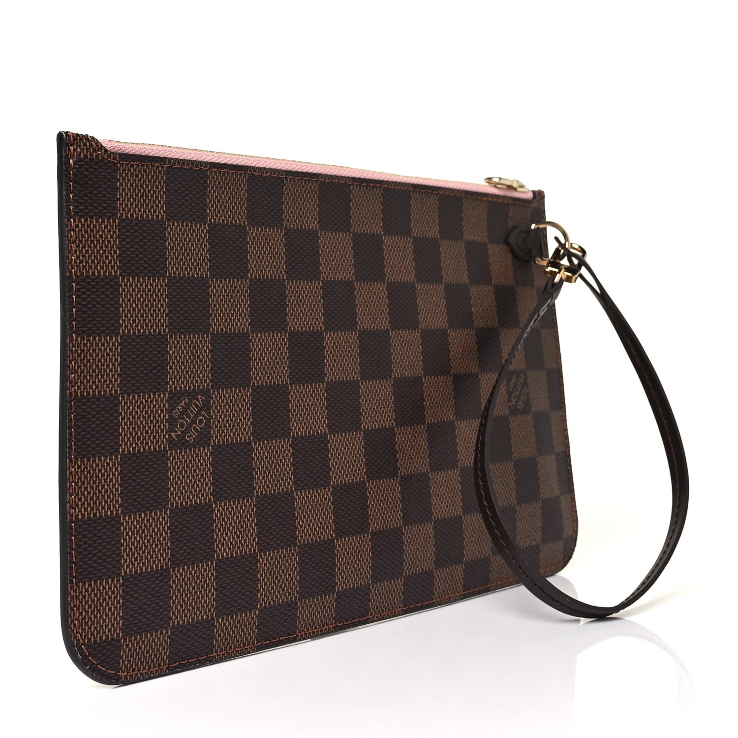 Louis Vuitton Damier Ebene Neverfull MM GM Pochette Rose Ballerine 3 of 8