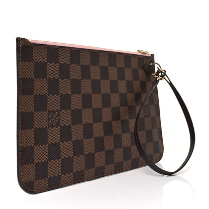 Louis Vuitton Damier Ebene Neverfull MM GM Pochette Rose Ballerine 3 of 8