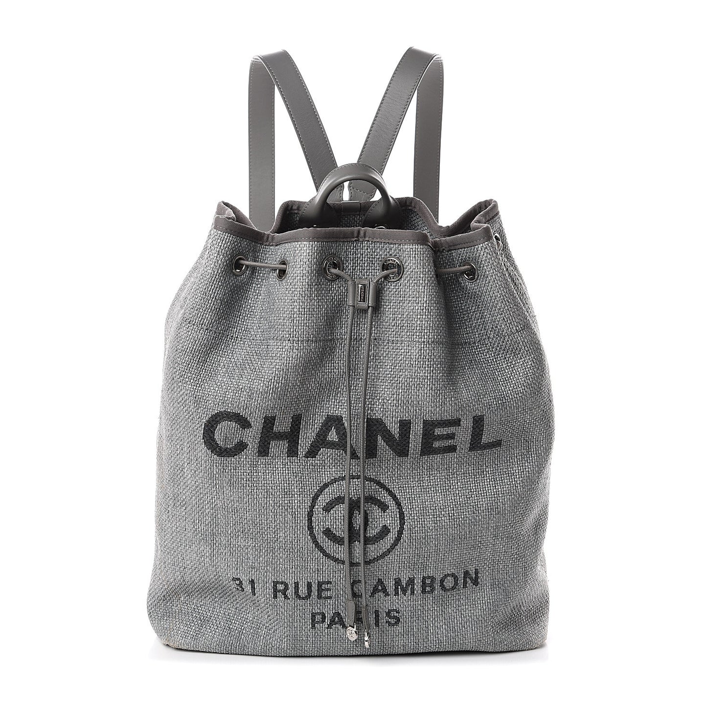 Canvas Large Deauville Backpack Grey