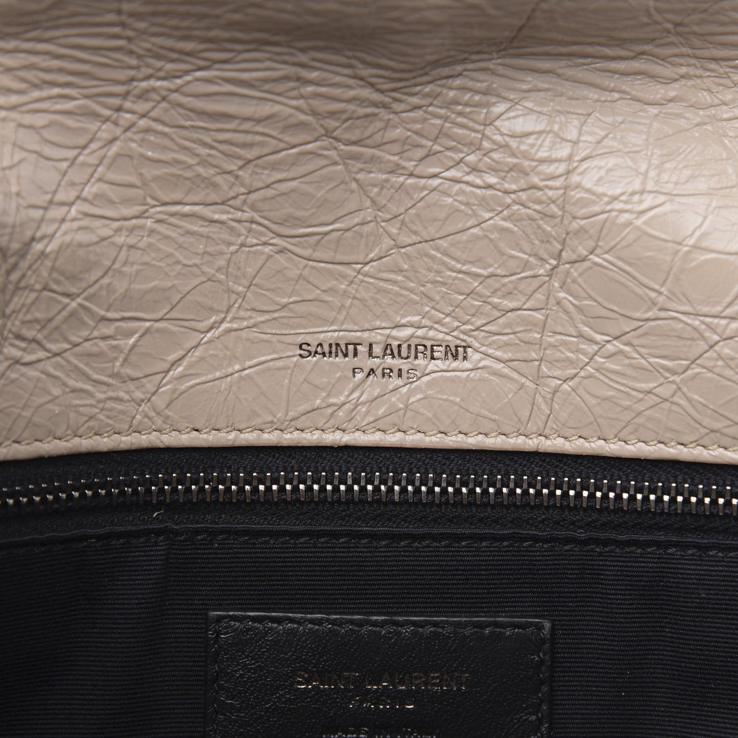 Crinkled Calfskin Matelasse Monogram Medium Niki Chain Satchel Light Natural