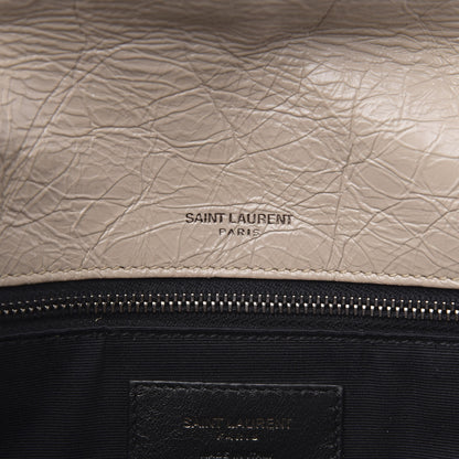 Saint Laurent Crinkled Calfskin Matelasse Monogram Medium Niki Chain Satchel Light Natural 7 of 13
