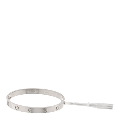 Cartier 18K White Gold LOVE Bracelet 17 4 of 5