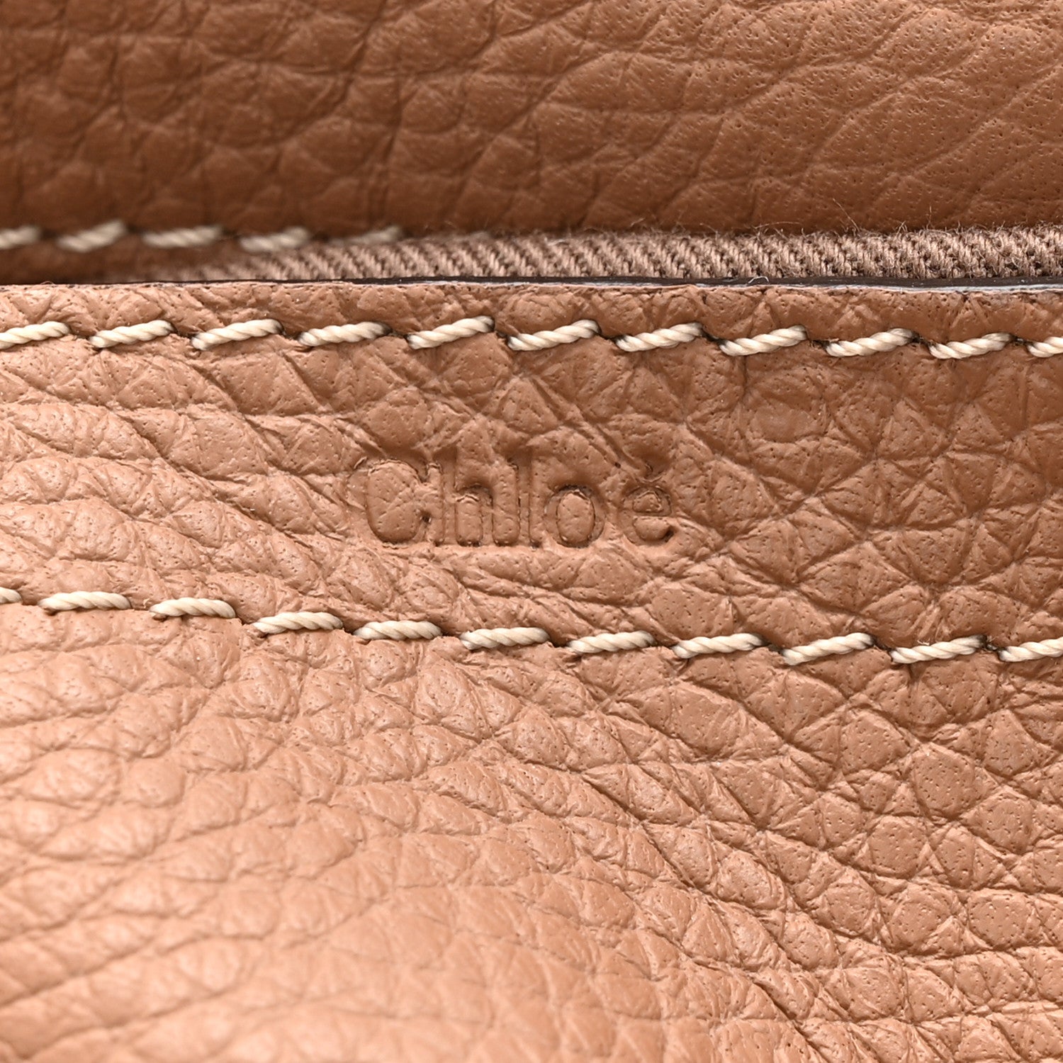 Chloe Calfskin Mini Marcie Round Crossbody Bag Nut 6 of 10