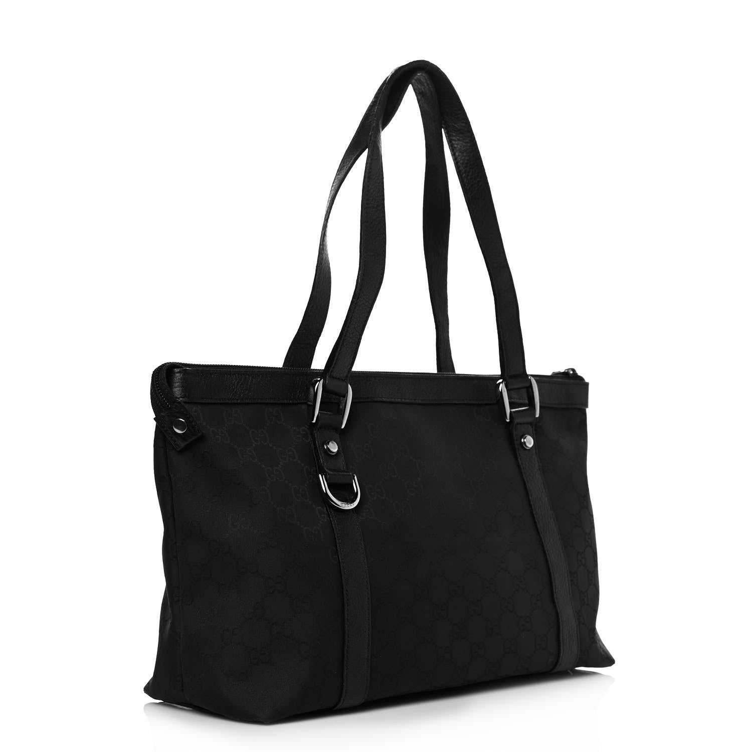 Gucci Nylon Monogram Medium Abbey Tote Black 4 of 13