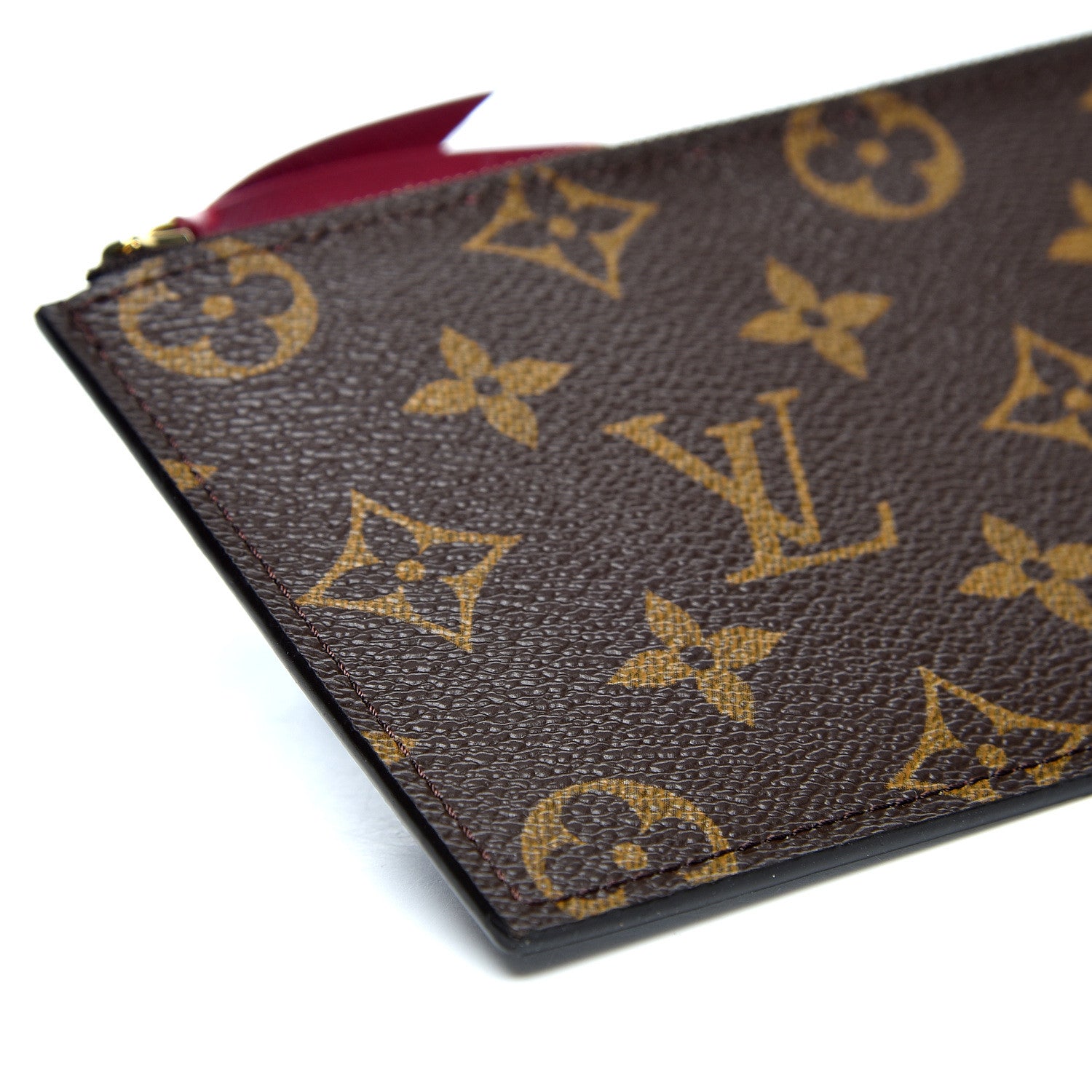Louis Vuitton Monogram Felicie Chain Wallet Zippered Insert Fuchsia 5 of 8