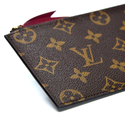 Louis Vuitton Monogram Felicie Chain Wallet Zippered Insert Fuchsia 5 of 8