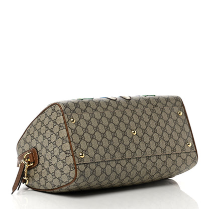 Gucci GG Supreme Monogram Garden Collection Medium Boston Beige Tuscany 4 of 12