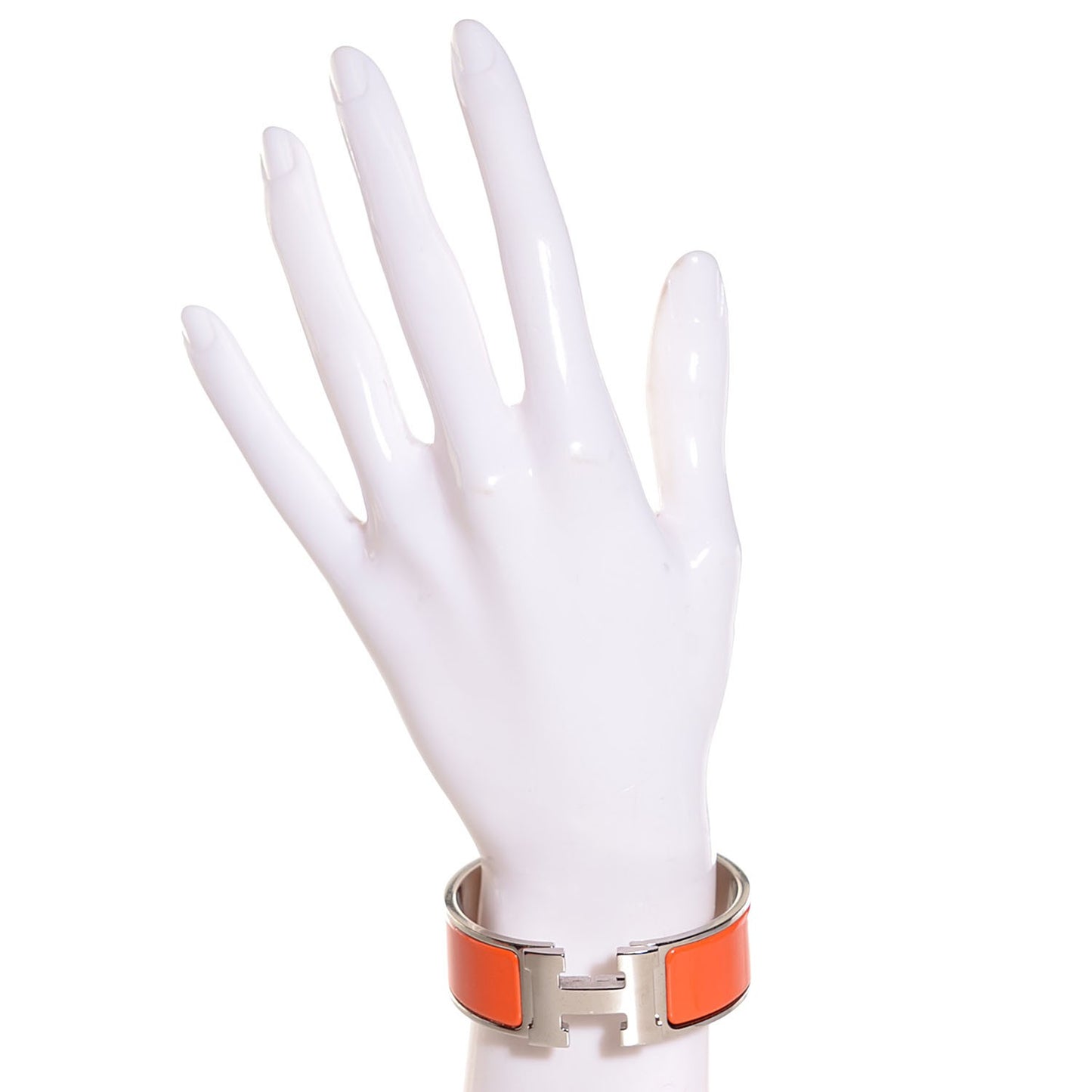 Enamel Wide Clic Clac H Bracelet PM Orange