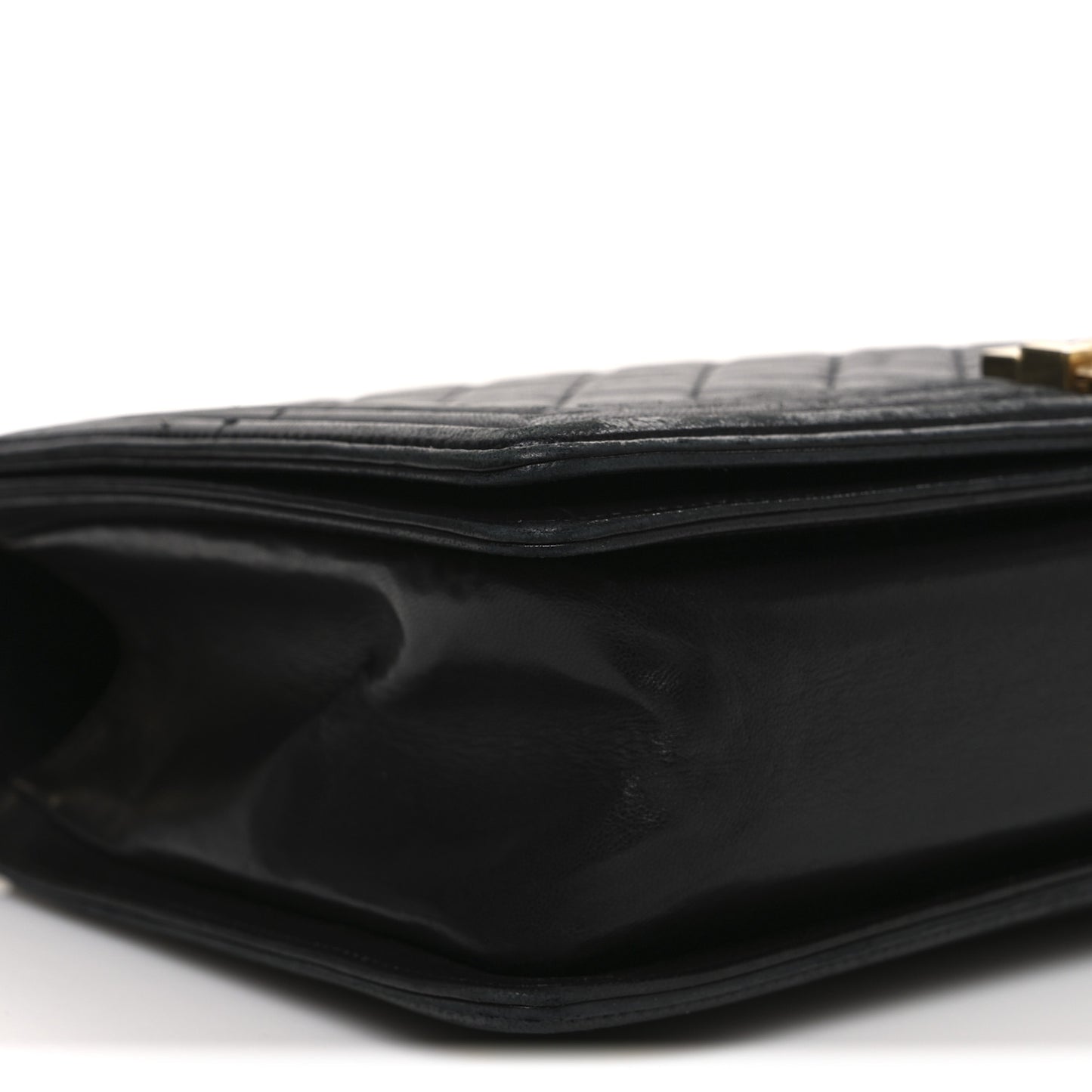 Lambskin Quilted New Medium Boy Flap Black