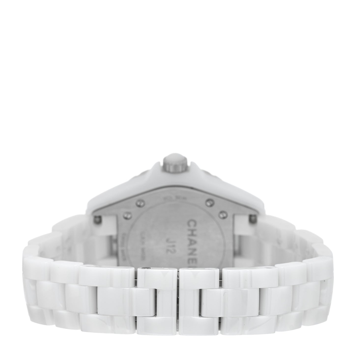 Stainless Steel Ceramic Diamond Bezel 33mm J12 Quartz Watch White