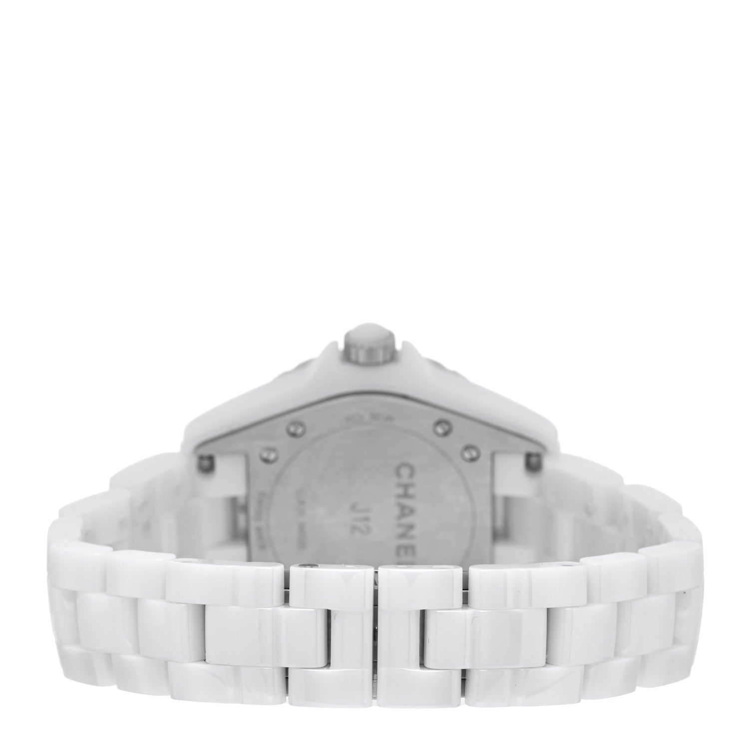 Chanel Stainless Steel Ceramic Diamond Bezel 33mm J12 Quartz Watch White 3 of 5