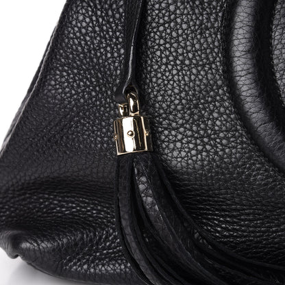 Gucci Pebbled Calfskin Medium Soho Chain Shoulder Bag Black 10 of 11